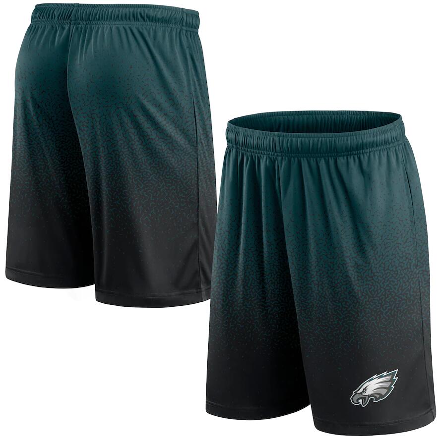 Men's Green/Black Philadelphia Eagles Midnight Ombre Shorts